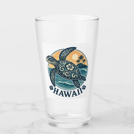 Hawaii-Schildkröte Glas (Vorderseite)
