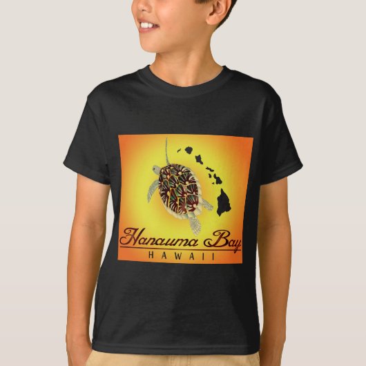 Hawaii-Schildkröten und Hawaii-Inseln T-Shirt (Vorderseite)