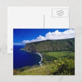 Hawaii Schöner Strand und Berge Postkarte (Vorne/Hinten)