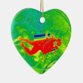 Hawaii Scuba Diver Keramik Ornament (Rechts)