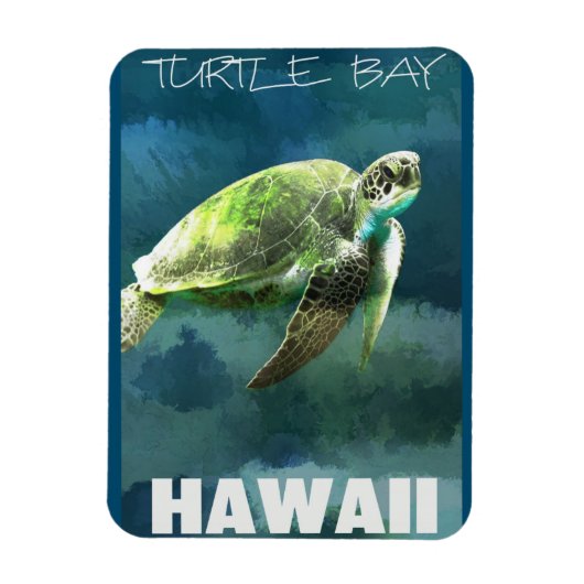Hawaii Sea Turtle Artistic Magnet (Vertikal)
