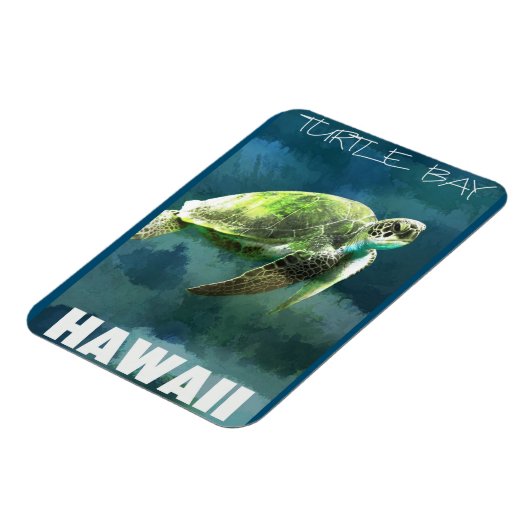 Hawaii Sea Turtle Artistic Magnet (Linke Seite)