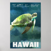 Hawaii Sea Turtle Artistic Poster (Vorne)