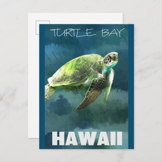 Hawaii Sea Turtle Artistic Postkarte (Vorne/Hinten)