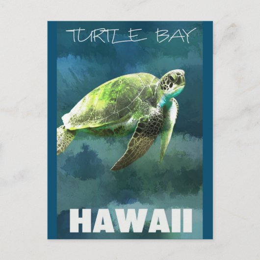 Hawaii Sea Turtle Artistic Postkarte (Vorderseite)
