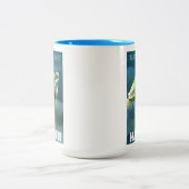 Hawaii Sea Turtle Artistic Zweifarbige Tasse (Mittel)
