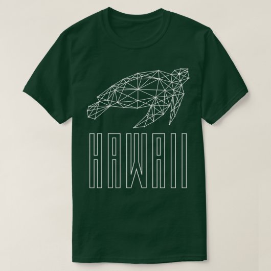 Hawaii Sea Turtle Geo White TShirt (Design vorne)