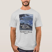 Hawaii Sea Turtle on Black Sand Beach T-Shirt (Vorderseite)