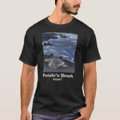 Hawaii Sea Turtle on Black Sand Beach T-Shirt (Vorderseite)