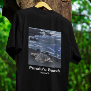 Hawaii-Seeschildkröte auf T-Shirt mit schwarzem Sa