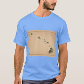 Hawaii Shaded Relief Map 3D digital übersetzt T-Shirt (Vorderseite)