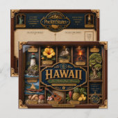 Hawaii Shadow Box 3D Figurine Staat Postkarte (Vorne/Hinten)