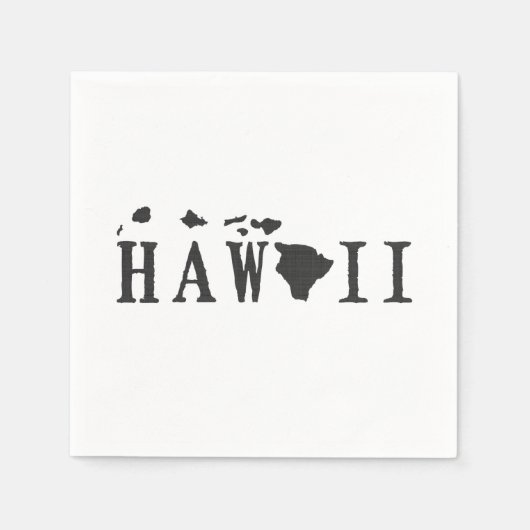 Hawaii Shaped Letter Hawaiian Word Art Paper Party Serviette (Vorderseite)
