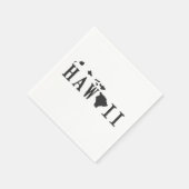 Hawaii Shaped Letter Hawaiian Word Art Paper Party Serviette (Ecke)