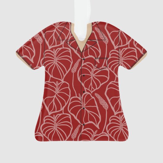 Hawaii-Shirt-Acrylblickfang Ornament (Vorderseite)