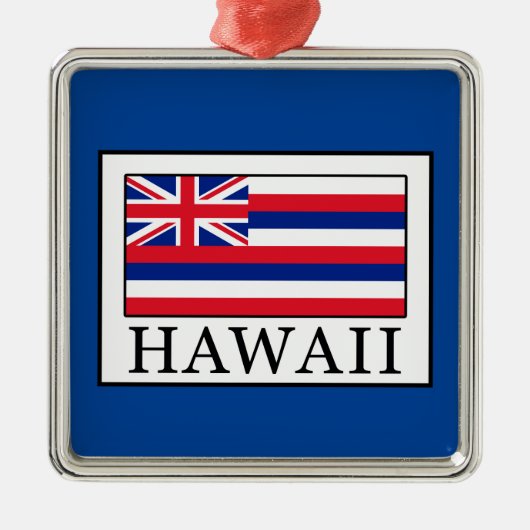 Hawaii Silbernes Ornament (Vorne)