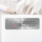 Hawaii Silver American Flag Patriotic (Insitu)