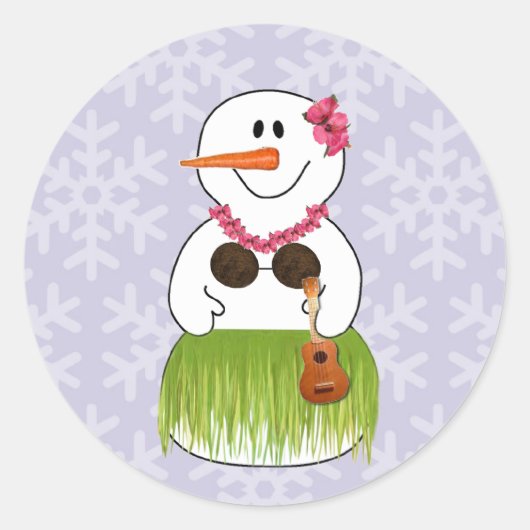 Hawaii Snow Woman Stickers (Vorderseite)