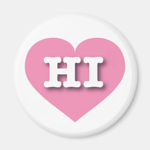 Hawaii Solid Pink Heart - Große Liebe Magnet