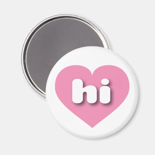 Hawaii Solid Pink Heart - Liebe Magnet (Vorderseite/Rückseite)