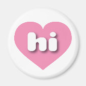 Hawaii Solid Pink Heart - Liebe Magnet (Vorne)