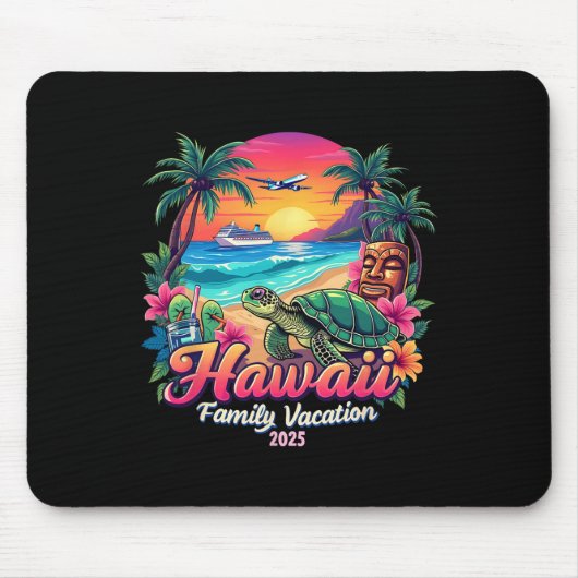 Hawaii Sommer Matching Trip Vacation 2025 V Mousepad (Vorne)