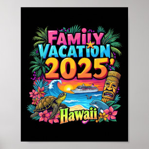 Hawaii Sommer passende Reise Familienurlaub 2025 V Poster