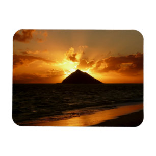Hawaii-Sonnenaufgang am rechteckigen Magneten des Magnet