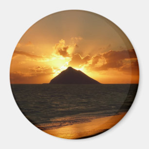 Hawaii-Sonnenaufgang am runden Magneten des Magnet