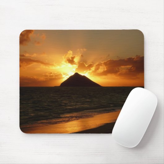 Hawaii-Sonnenaufgang am Strand mousepad (Mit Mouse)