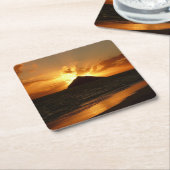 Hawaii-Sonnenaufgang am Strand-Untersetzer Rechteckiger Pappuntersetzer (angewinkelt)