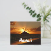Hawaii-Sonnenaufgang-Text Postkarte (Stehend Vorderseite)