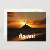 Hawaii-Sonnenaufgang-Text Postkarte (Vorne/Hinten)