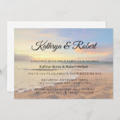 Hawaii Sonnenuntergang am Strand Hochzeit Einladung (Vorne/Hinten)