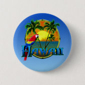 Hawaii-Sonnenuntergang Button (Vorderseite)