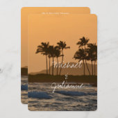 Hawaii-Sonnenuntergang Einladung (Vorne/Hinten)