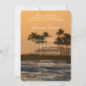 Hawaii-Sonnenuntergang Einladung (Rückseite)