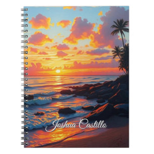 Hawaii-Sonnenuntergangs-Kalligrafie Einfach Profes Notizblock
