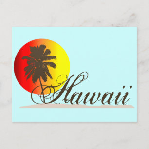 Hawaii-Sonnenuntergangs-Souvenir Postkarte