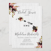 Hawaii Staat Destination Bridal Dusche Einladung (Vorne/Hinten)
