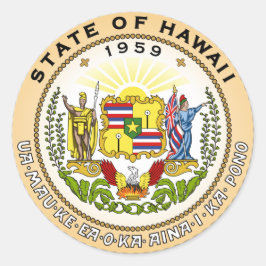 Hawaii Staat Emblem Circular Aufkleber