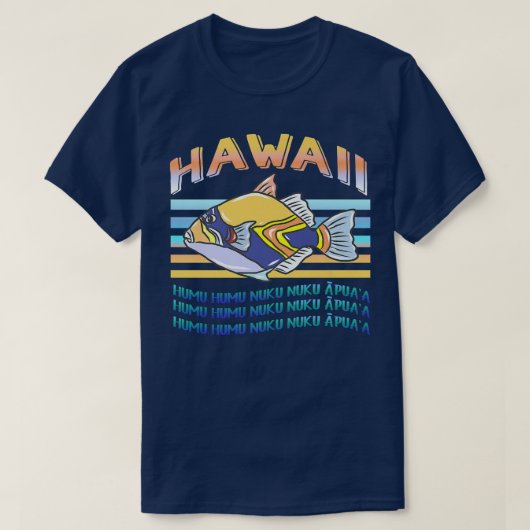 Hawaii Staat Fisch Humuhumu Hawaii gibt Angeln T-Shirt (Design vorne)