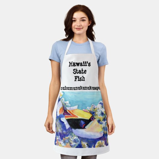 Hawaii Staat Fisch Küche Schürze (Getragen)
