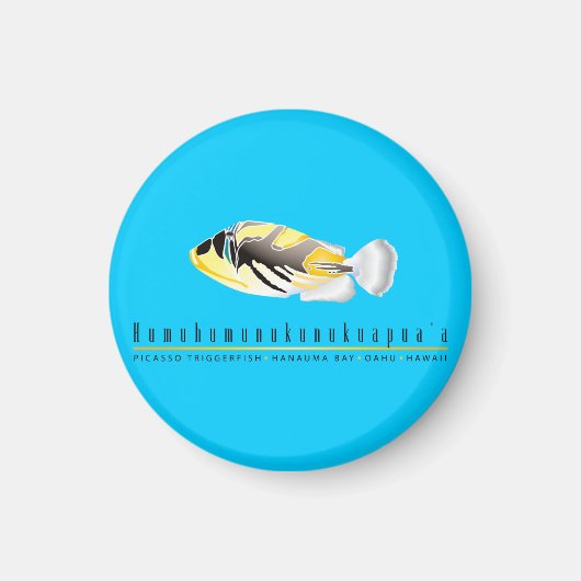 Hawaii Staat Fish - Humuhumunukunukuapua'a. Magnet (Vorne)