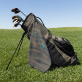 Hawaii-Staat Form Aquamarin Golfhandtuch (Gras)