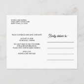 HAWAII Staat Hochzeit in Urlaubsort JEDE FARBE! Ankündigungspostkarte (Rückseite)