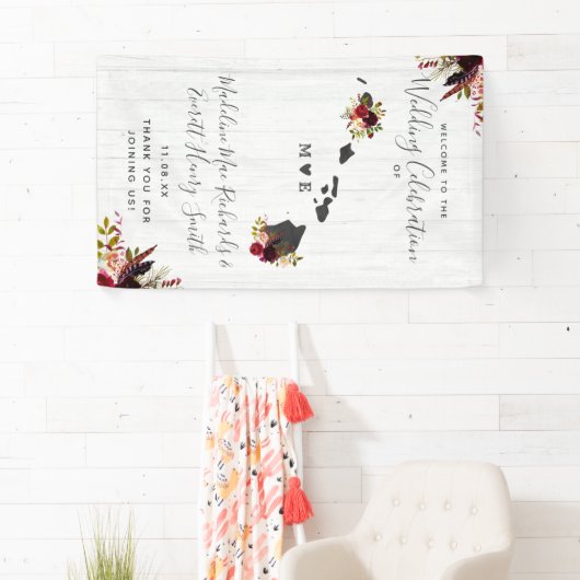 Hawaii Staat Hochzeit in Urlaubsort Willkommen Banner (Insitu)