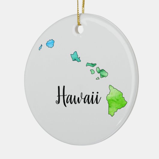 Hawaii Staat Illustration Ornament (Links)