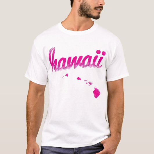 Hawaii-Staat im Rosa T-Shirt (Vorderseite)
