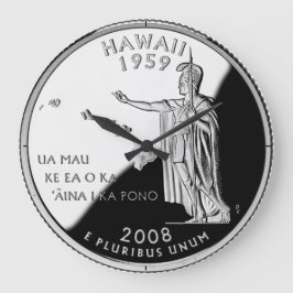 Hawaii Staat Imitate Quarter Clock Große Wanduhr